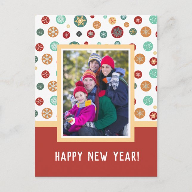 Foto för Gott nytt år-familjen Helg Vykort (Framsida)