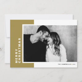 Foto för Guld Modern Färg Block God jul Julkort