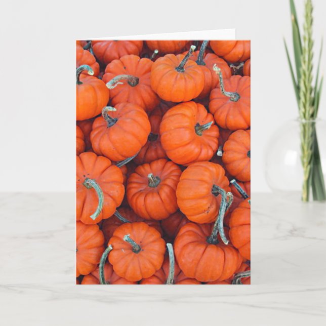 Foto för Halloween mini- pumpamönster Kort (Framsida)