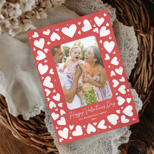 Foto för hand plockade Hearts Ram Valentines day Julkort