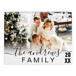 Foto för handskriven skriptfamilj med enkel Elegan Kalender