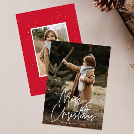 Foto för handskrivet skript God jul 2 Julkort