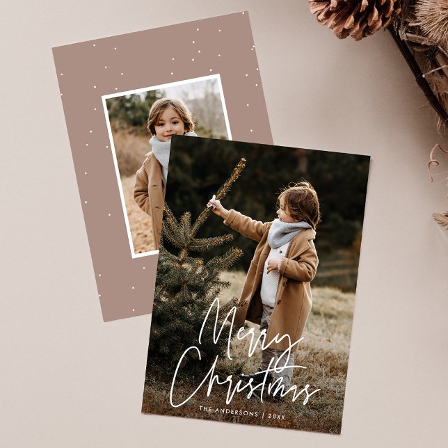 Foto för handskrivet skript God jul 2 Julkort (Skapare uppladdad)