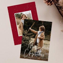 Foto för handskrivet skript God jul 2 Julkort