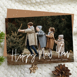 Foto för handskrivet skript Gott nytt år Julkort