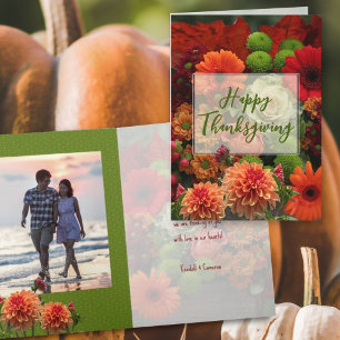 Foto för Happy thanksgiving Autumn Bouquet Photo Helgkort