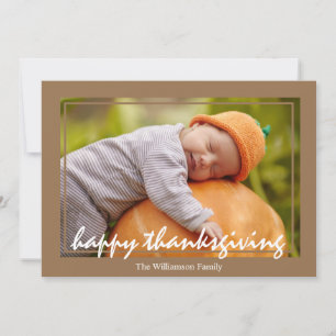 Foto för Happy thanksgiving-familjen Julkort