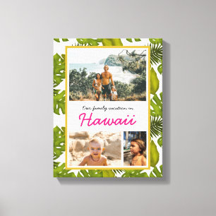 Foto för hawaiian Family Vacation Tropical Lövs Tr Canvastryck