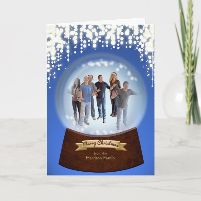 Foto för helgdag för vintersnö Glass Helgkort (Framsida)