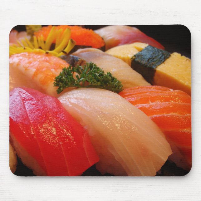 Foto för hipster för kock för foodie för sashimi musmatta (Framsidan)