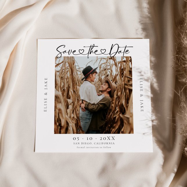 Foto för hjärtteckensnitt Bröllop Spara Datumet (Skapare uppladdad)