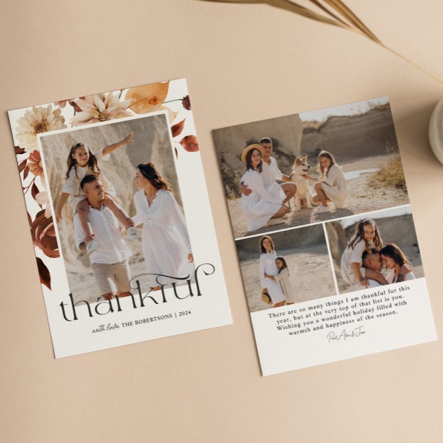 Foto för Höst löv Thanksgiving med vattenfärg Julkort (Skapare uppladdad)