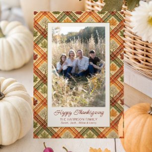 Foto för höstfällning för höstfällning i thanksgiv julkort
