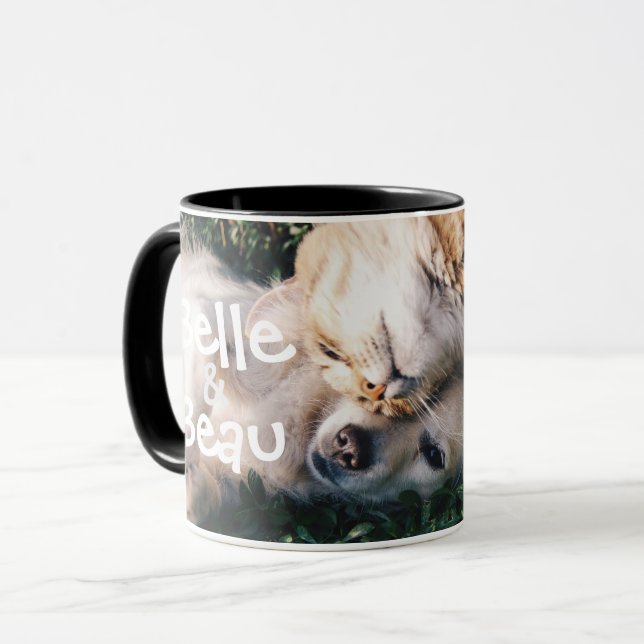Foto för Hund Cat Lover Anpassningsbar Mugg (Framsida vänster)