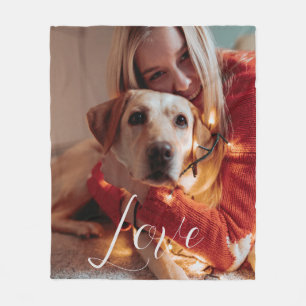 Foto för Hund Pet- för personlig Script Fleecefilt