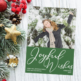 Foto för julfamiljen i Glatta Önskemål med festlig Julkort