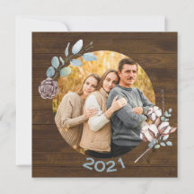 Foto för julfamiljen Rustic Wood-programmet