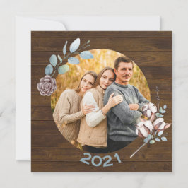 Foto för julfamiljen Rustic Wood-programmet