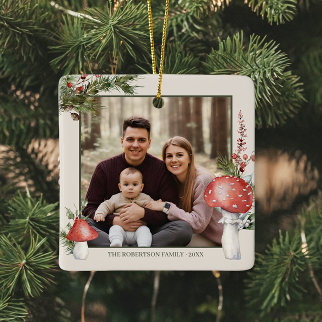 Foto för jultomtsvampar julgransprydnad keramik (Skapare uppladdad)