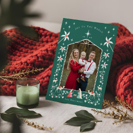Foto för julverksscenfamiljen Religiösa Ntivity Sc Julkort
