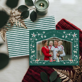 Foto för julverksscenfamiljen Religiösa Ntivity Sc Julkort