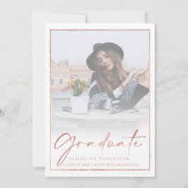 foto för kalligrafi av folie gräns i ro guld stude inbjudningar