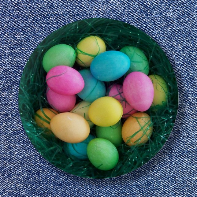 Foto för kapsling av påskägg knapp (Easter Egg Nest Button)