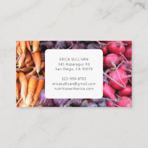 Foto för kosthållare Chef Root Veggies Visitkort