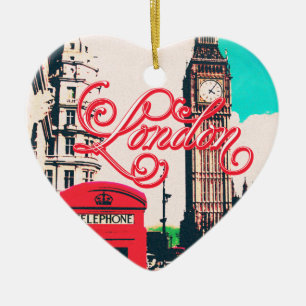 Foto för London Landmarkvintage Julgransprydnad Keramik