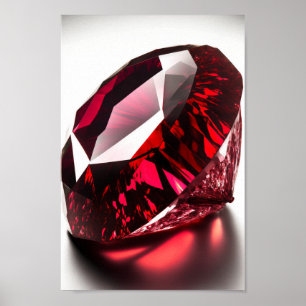 Foto för makrostängning av ruby gemstone poster
