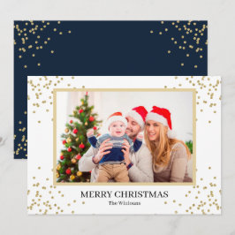 Foto för marinfoto Guld Glitter God jul Julkort