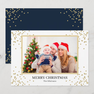 Foto för marinfoto Guld Glitter God jul Julkort