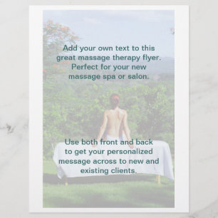 Foto för massage utomhus reklamblad