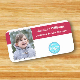 Foto för medarbetare-ID för den moderna företagsle Namnbricka