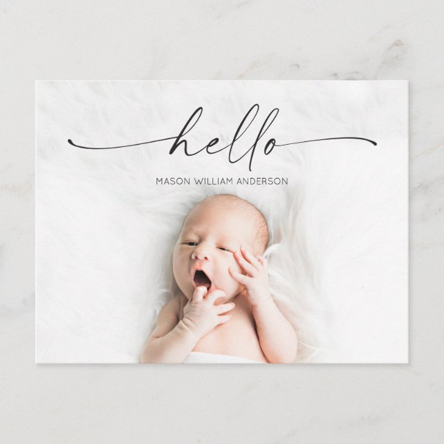Foto för meddelande om Baby vid Hej Vykort (Framsida)