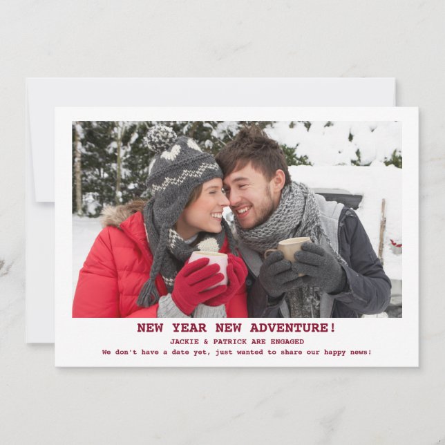 Foto för meddelande om Förlovning i Rustic Bröllop Inbjudningar (Framsida)