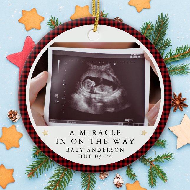 Foto för meddelande om personligens Gravid Julgransprydnad Keramik (Skapare uppladdad)