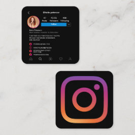 Foto för medieprofil för Instagram Social Fyrkantigt Visitkort