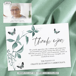Foto för Memorial Tack Butterfly-skript Kort