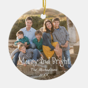 Foto för Merry- och Bright-familjen Julgransprydnad Keramik