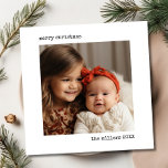 Foto för minimal skrivmaskin God jul Julkort<br><div class="desc">Minimalistisk skrivmaskin-God jul med foto</div>