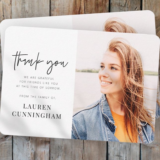 Foto för minnesmodern enkel, minimalistisk Chic Tack Kort (Skapare uppladdad)