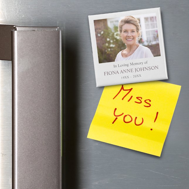 Foto för minnesstund med sympati magnet (In Loving Memory Sympathy Photo Magnet)