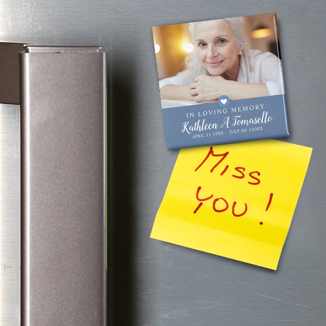 Foto för minnesstund med sympati magnet (In Loving Memory Sympathy Photo Magnet)