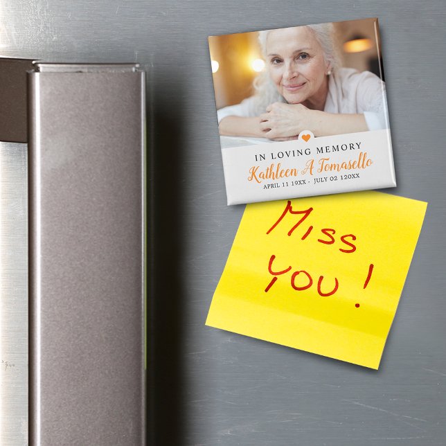 Foto för minnesstund med sympati magnet (In Loving Memory Sympathy Photo Magnet)