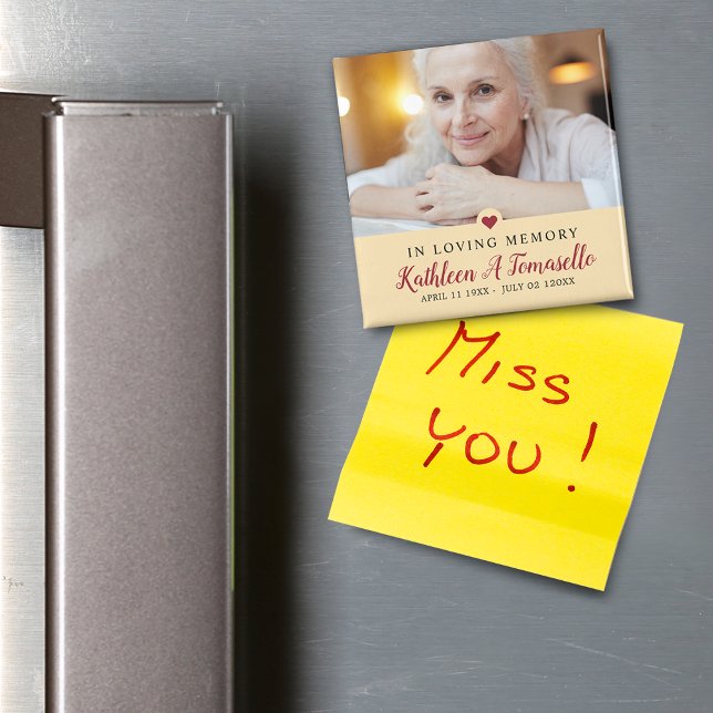 Foto för minnesstund med sympati magnet (In Loving Memory Sympathy Photo Magnet)