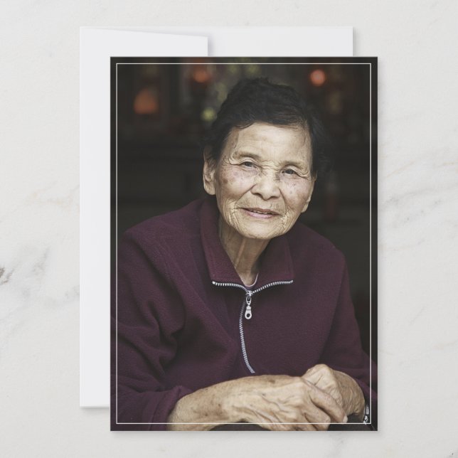 Foto för minnessymboler för minnesförlust, Anpassn Tack Kort (Framsida)