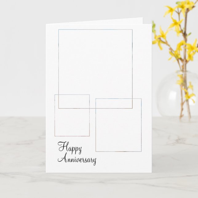 Foto för minsta årsdag för vitt och Beige Kort (Gul blomma)