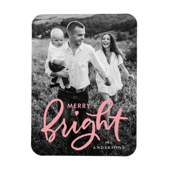 Foto för Mjuk och BrightStor Rosa Script Magnet (Vertikal)