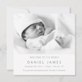 Foto för Modern Baby Personlig Announcement- Inbjudningar